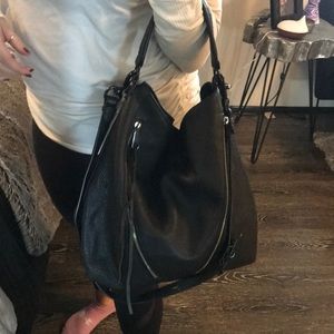 Rebecca Minkoff Zippered Leather Hobo with DustBag